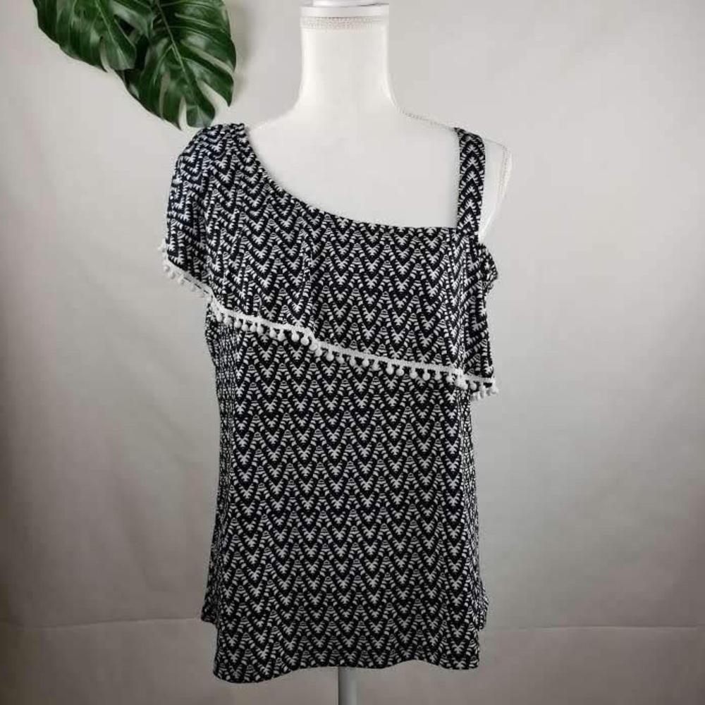 𝅺RISE & Bloom off Shoulder ruffle Top L